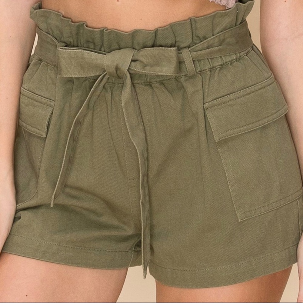 Paper Bag High Waisted Shorts